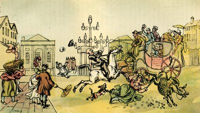 "Egy vak ló vásárlásának eredménye" alkotó: Thomas Rowlandson