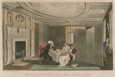 Dr. Syntax látogatása az Özvegy Hopefullnál Yorkban alkotó: Thomas Rowlandson