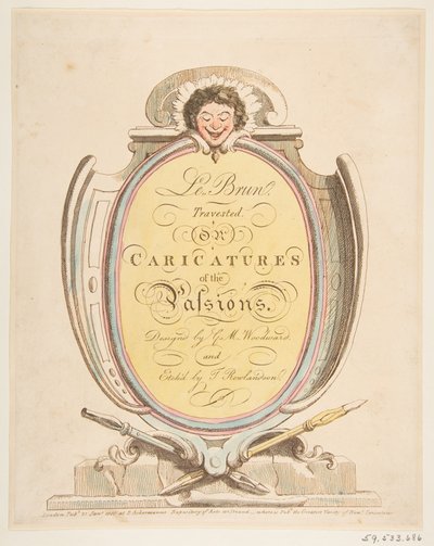 Címlap: Le Brun Travested, avagy a szenvedélyek karikatúrái, 1800. január 21. alkotó: Thomas Rowlandson