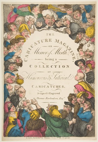 Címlap, The Caricature Magazine, avagy Mirror of Mirth, 1808. november 19. alkotó: Thomas Rowlandson