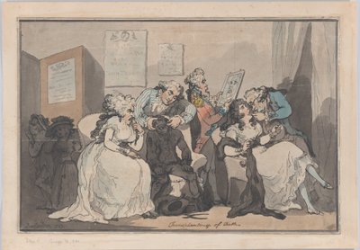 Fogátültetés, 1787., 1787. alkotó: Thomas Rowlandson