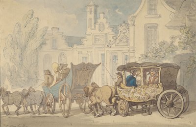 Két autóbusz – Franciaországban utazik alkotó: Thomas Rowlandson