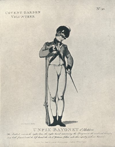 Javítsa ki a bajonett 3. mozgását, 1798 1909 alkotó: Thomas Rowlandson
