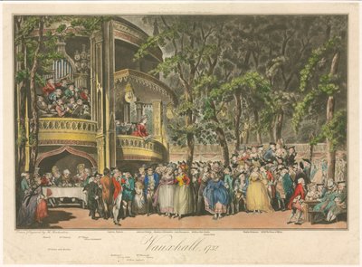 Vauxhall, 1732 alkotó: Thomas Rowlandson