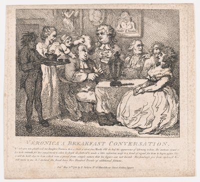 Veronica, egy reggeli beszélgetés Boswell festői szépségei, Part the Firs..., 1786. május 30. alkotó: Thomas Rowlandson