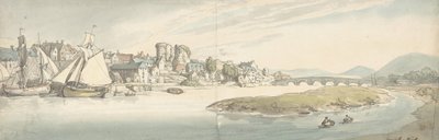 Kilátás a városra a Carwitham-folyón, 1775-1827. alkotó: Thomas Rowlandson