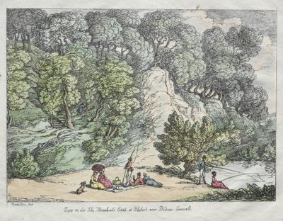 Kilátás a Sir John Moresheads birtokra Blislandben Bodmin közelében, Cornwallban, 1805. alkotó: Thomas Rowlandson