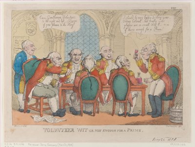 Önkéntes okosság vagy nem elég egy miniszterelnökhöz, 1808. május 21., 1808. május 21. alkotó: Thomas Rowlandson