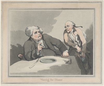 Várakozás a vacsorára alkotó: Thomas Rowlandson