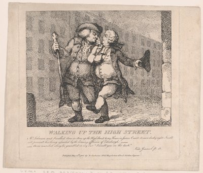 Walking Up the High Street, Edinburgh Festői Boswell szépségei, F rész..., 1786. május 15. alkotó: Thomas Rowlandson