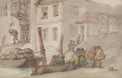 A Wapping-i régi lépcső alkotó: Thomas Rowlandson