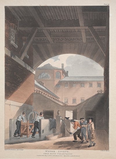 Vízmotor, Coldbath, Fields Prison alkotó: Thomas Rowlandson
