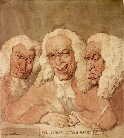 We Three Loggerheads Be, 1805 körül (tinta, ceruza és akvarell papíron) alkotó: Thomas Rowlandson