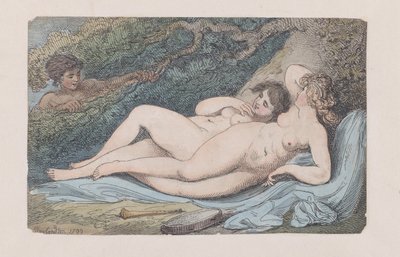 Wood-nimfák a felfedezés, 1799., 1799. alkotó: Thomas Rowlandson