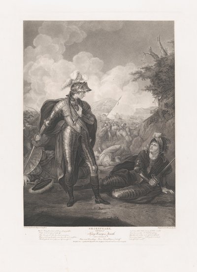 Henrik herceg, Hotspur és Falstaff Shakespeare, Henrik király..., először 1796-ban adták ki, újra kiadták 1852-ben. alkotó: Thomas Ryder