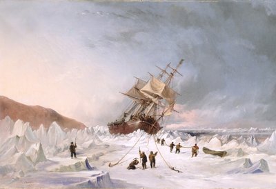 HMS "Assistance" a jégen alkotó: Thomas Sewell Robins