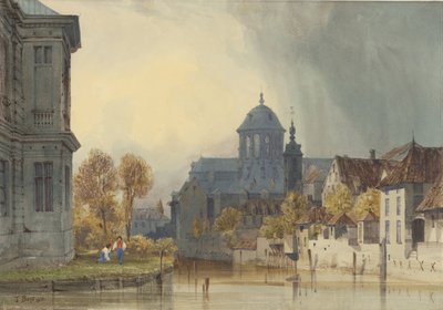 Kilátás a Hanswijki Boldogasszony-templomra, Mechelen (Malines), Belgium alkotó: Thomas Shotter Boys