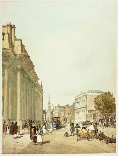 Board of Trade, Whitehall, a Downing Street-ről, nyolcas tábla az Original Views of London, as It Is alkotó: Thomas Shotter Boys
