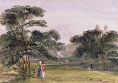 Figurák az Obszervatórium alatti parkban, Greenwich, 1850 körül (akvarell) alkotó: Thomas Shotter Boys