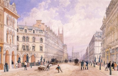 Holborn viadukt, London, 1871 alkotó: Thomas Shotter Boys