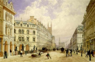 Keletre néző Holborn-viadukt, London városa alkotó: Thomas Shotter Boys