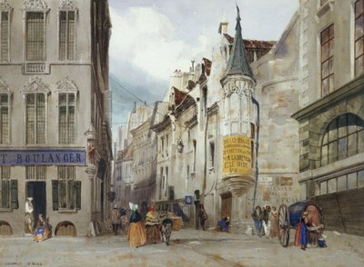 A Bailleul és a Jean Tison utca kereszteződése, a jelenlegi 1. kerületben, Párizsban. alkotó: Thomas Shotter Boys
