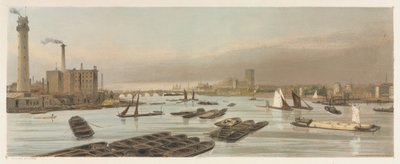 London, ahogy van: Westminster, a Waterloo hídról, 1842. alkotó: Thomas Shotter Boys