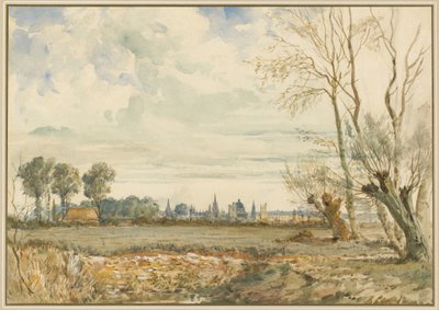 Meadows távoli kilátással Oxfordra alkotó: Thomas Shotter Boys