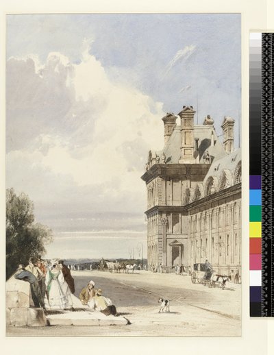 Pavilion de Flore, Tuileriák, Párizs, 1829 körül alkotó: Thomas Shotter Boys