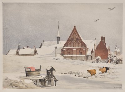 Festői építészet Párizsban, Gentben, Antwerpenben, Rouenben: Byloke, Gent, Belgium alkotó: Thomas Shotter Boys