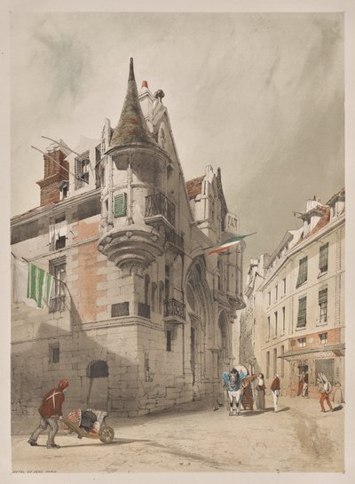 Festői építészet Párizsban, Gentben, Antwerpenben, Rouenben: Hotel de Sens, Párizs alkotó: Thomas Shotter Boys
