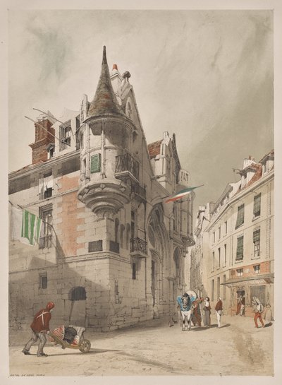 Festői építészet Párizsban, Gentben, Antwerpenben, Rouenben: Hotel de Sens, Párizs alkotó: Thomas Shotter Boys