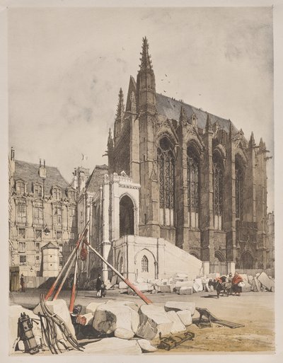 Festői építészet Párizsban, Gentben, Antwerpenben, Rouenben: La. Sainte Chapelle, Párizs alkotó: Thomas Shotter Boys