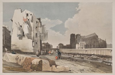 Festői építészet Párizsban, Gentben, Antwerpenben, Rouenben: Nôtre Dame, Párizs, a Quai St. Bernard-tól alkotó: Thomas Shotter Boys