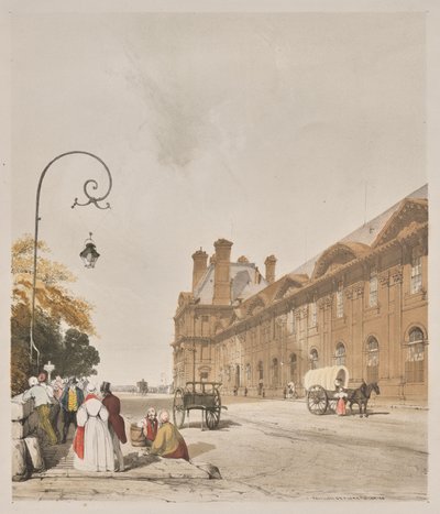 Festői építészet Párizsban, Gentben, Antwerpenben, Rouenben: Pavillion de Flors, Tuileries, Párizs alkotó: Thomas Shotter Boys