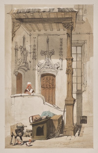 Festői építészet Párizsban, Gentben, Antwerpenben, Rouenben: Rue des Marmousets, Párizs alkotó: Thomas Shotter Boys