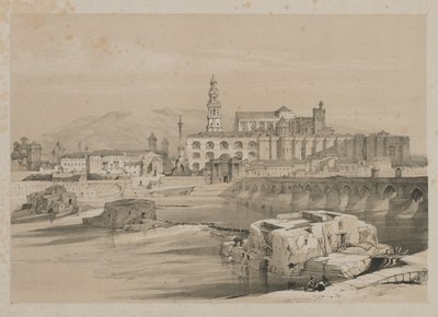 Festői vázlatok Spanyolországban: Római híd maradványai a Guadalquiverben, Cordova alkotó: Thomas Shotter Boys
