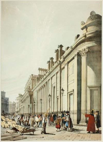 A bank a Mansion House felé néz, London eredeti képéből, ahogy van alkotó: Thomas Shotter Boys