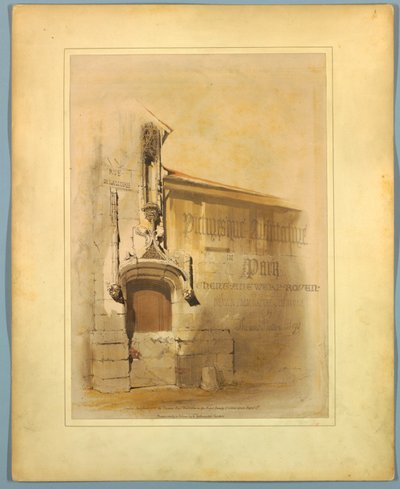 Címlap, "Pestői építészet Párizsban, Gentben, Antwerpenben, Rouenban stb." alkotó: Thomas Shotter Boys