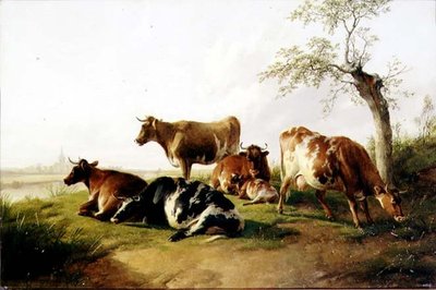 Szarvasmarha a tájon alkotó: Thomas Sidney Cooper