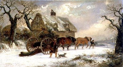 Carting Timber - Téli (olaj a panelen) alkotó: Thomas Smythe
