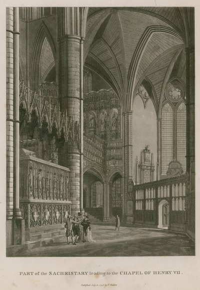 A VII. Henrik király kápolnájához vezető szentségtartó egy része, Westminster apátság, London alkotó: Thomas Snr. Malton