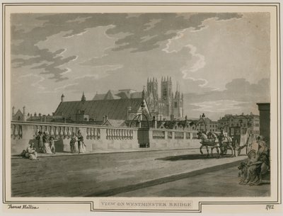 Kilátás a Westminster hídra alkotó: Thomas Snr. Malton