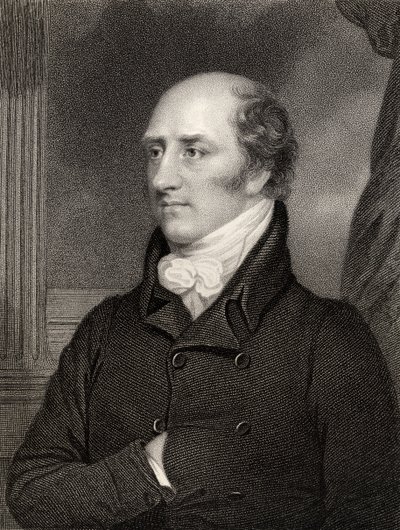 George Canning, miniszterelnök, W. Holl metszete, a „National Portrait Gallery, II. kötet”-ből, 1835 körül megjelent alkotó: Thomas Stewardson