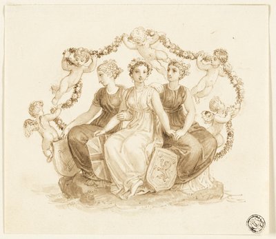 Anglia, Skócia és Írország allegóriája alkotó: Thomas Stothard