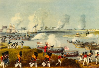 „Kombinált haditengerészeti és katonai erők, Burma, 1825. március 27.”, 1944 alkotó: Thomas Stothard