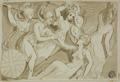 Női harcosok Britannia segítségére alkotó: Thomas Stothard