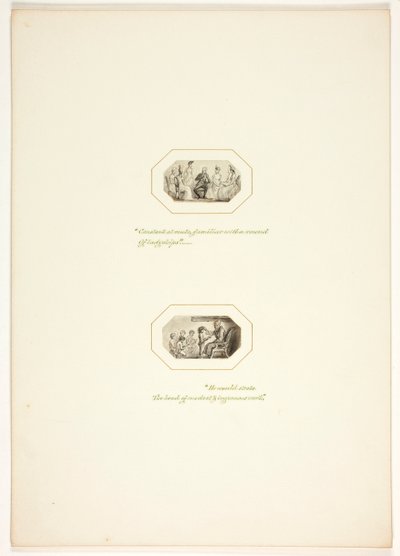 Tanulmány a The Task egyik táblájához alkotó: Thomas Stothard