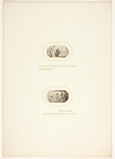 Tanulmány A feladat egyik táblájához alkotó: Thomas Stothard