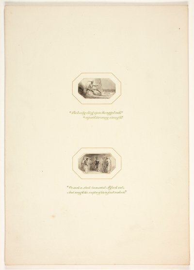 Tanulmány a The Task egy táblájához alkotó: Thomas Stothard